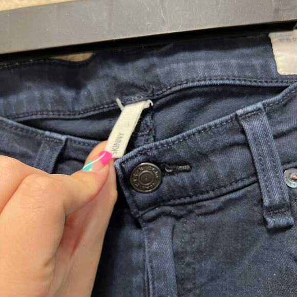 rag & bone Skinny Jeans Navy Blue Mid-Rise Dark Wash Cotton Stretch Size 28 - Picture 6 of 9